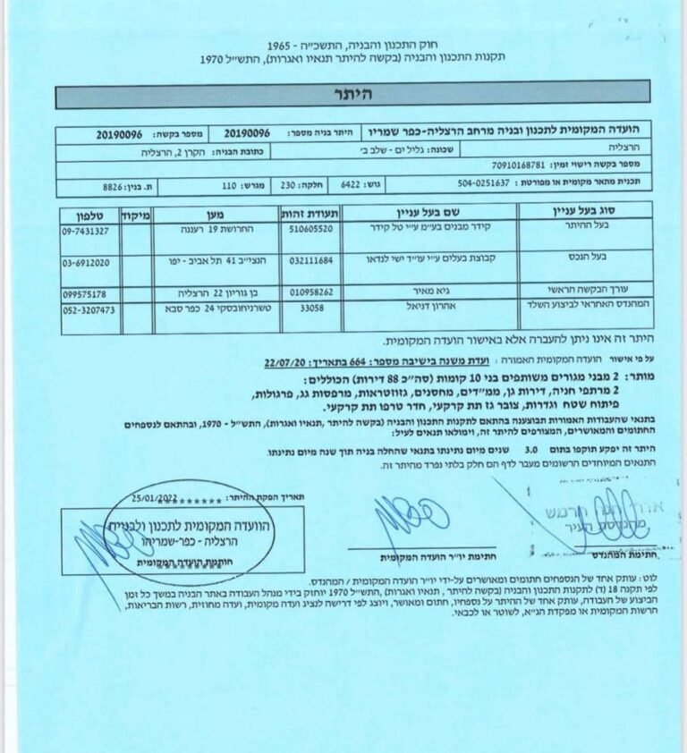 מהפכת היתרי הבניה