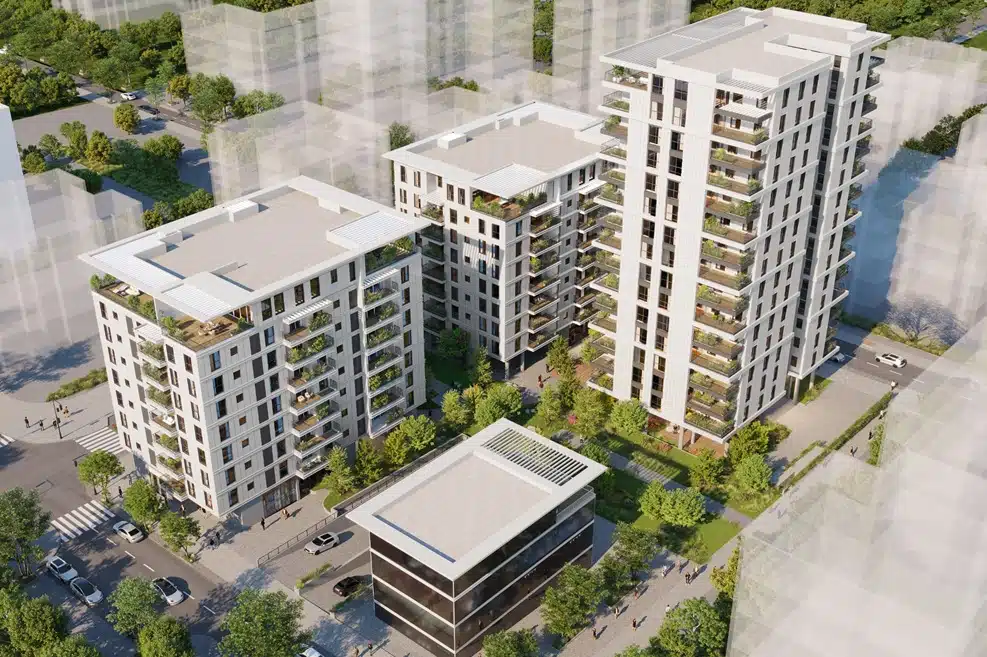 פינוי-בינוי ברחוב ששת הימים בכפר סבא מתחם ששת הימים // הדמייה: ארכ אפקט