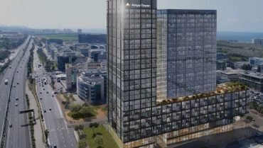 הדמיה של פרויקט Ampa Tower בהרצליה פיתוח (ישר אדריכלים)